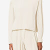 Felissa Long-Sleeve Flowing Crepe Top