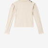 Felissa Long-Sleeve Flowing Crepe Top