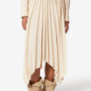 Felixa Long Pleated Flowing Crepe Skirt