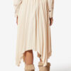 Felixa Long Pleated Flowing Crepe Skirt