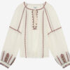 Fernanda Embroidered Gauze Top