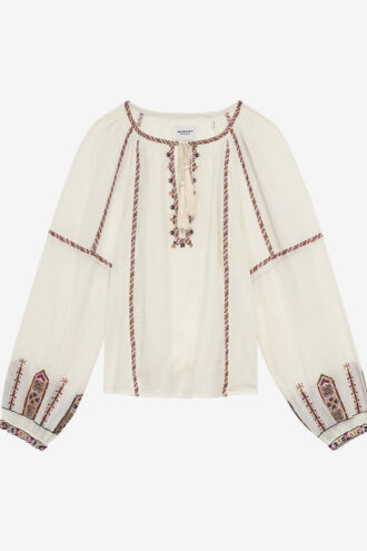 Fernanda Embroidered Gauze Top