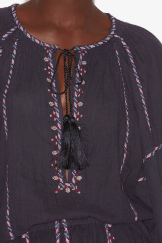 Fernanda Embroidered Gauze Top