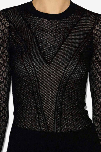 Feryelle Lace Patchwork Knit Sweater