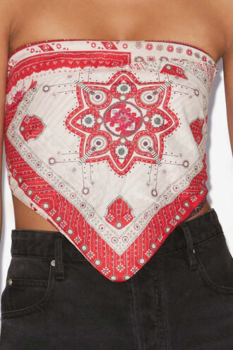 Feyza Printed Cotton Voile Top