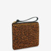 Flat Pouch Leather Clutch Bag