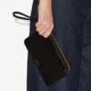 Flat Pouch Leather Clutch Bag
