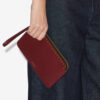 Flat Pouch Leather Clutch Bag