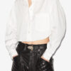 Fleora Short Plain-Colored Silk Blend Shirt