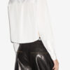 Fleora Short Plain-Colored Silk Blend Shirt