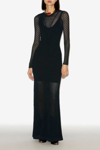 Florie Lace Patchwork Knit Dress