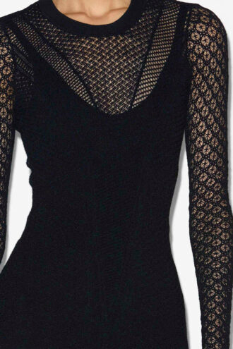Florie Lace Patchwork Knit Dress