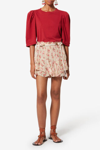 Flowing Printed Muslin Shorts
