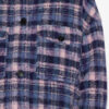 Fontizi Long Checkered Wool Blend Coat
