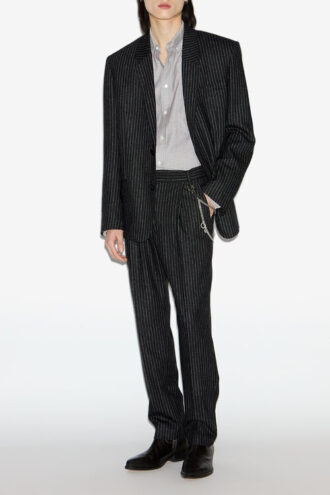 Freddie Striped Wool Suit Jacket