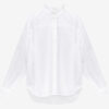 Frilled-Neck Cotton Shirt