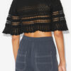 Frizy Crochet Knit Cropped Top