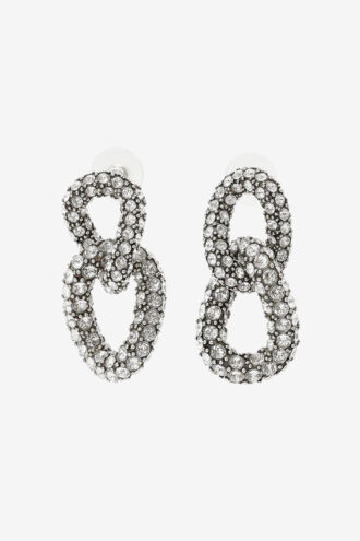 Funky Ring Rhinestone Earrings