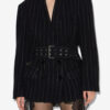 Fyma Short Belted Virgin Wool Jacket