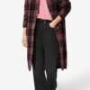 Gabriel Long Checkered Wool Coat