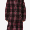 Gabriel Long Checkered Wool Coat