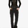 Gaelle Long-Sleeve Lace Top