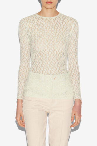 Gaelle Long-Sleeve Lace Top