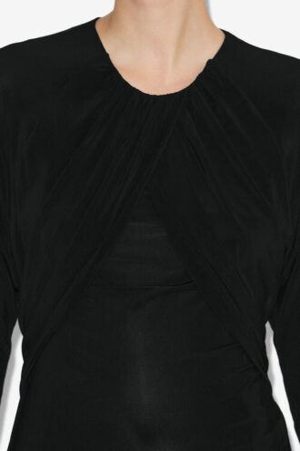 Gaetane Draped Jersey Top