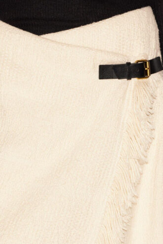 Galla Cotton and Linen Wrap Skirt