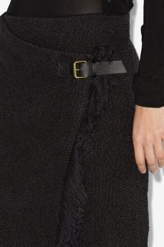 Galla Cotton and Linen Wrap Skirt