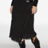 Galla Cotton and Linen Wrap Skirt