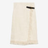 Galla Cotton and Linen Wrap Skirt