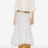Garliana Long Cotton and Lace Skirt
