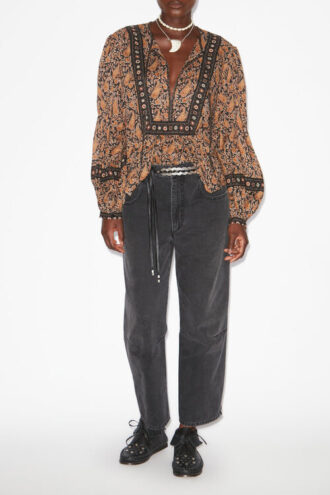 Gayle Printed Cotton Voile Blouse