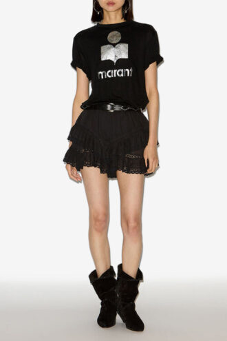 Geana Frilly Cotton and Lace Shorts