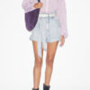Gelma Blouse in Plain-Colored Cotton Voile and Lace