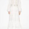 Gelma Blouse in Plain-Colored Cotton Voile and Lace