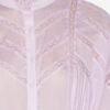 Gelma Blouse in Plain-Colored Cotton Voile and Lace