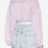 Gelma Blouse in Plain-Colored Cotton Voile and Lace
