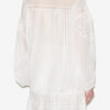 Gelma Blouse in Plain-Colored Cotton Voile and Lace
