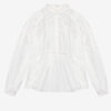 Gelma Blouse in Plain-Colored Cotton Voile and Lace