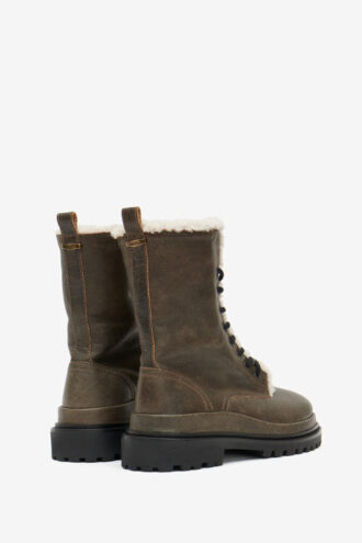 Ghiso Fur-Lined Leather Boots