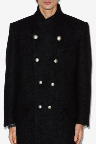 Gil Long Brushed Wool Coat