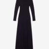 Gisole Long Fine Crepe Knit Dress