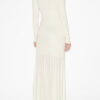 Gisole Long Fine Crepe Knit Dress