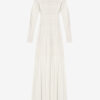 Gisole Long Fine Crepe Knit Dress