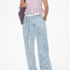 Gloria Strappy Top in Plain-Colored Cotton Voile