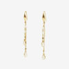 Gold-Finish Brass Pendant Earrings