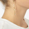 Gold-Finish Brass Pendant Earrings