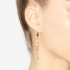 Gold-Finish Brass Pendant Earrings